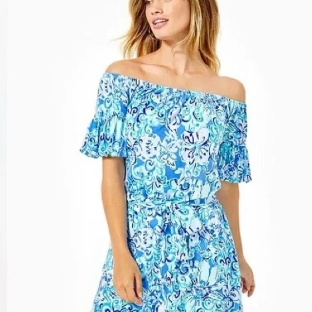 Lilly Pulitzer Samia Romper in Suns out Funs Out